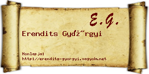 Erendits Györgyi névjegykártya